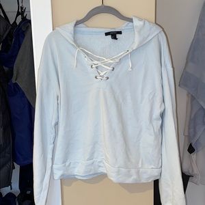 FOREVER 21 BABY BLUE HOODIE